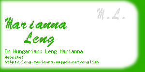 marianna leng business card